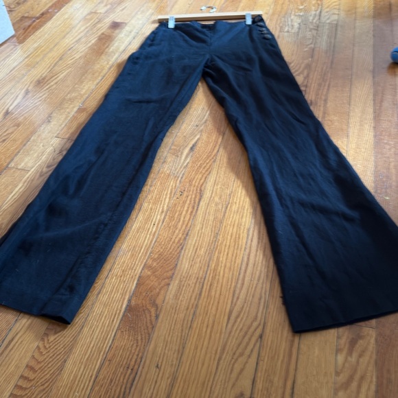 Elevenes + Anthropologie ‘The Brighton’ pants- Black, Linen, Wide-Leg.Size 4 - Picture 1 of 6